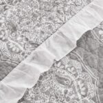 Juego de colcha de algodón Lush Decor Lucianna Triangle Home Fashions 16T003763 3 piezas borde de volantes tamaño King c