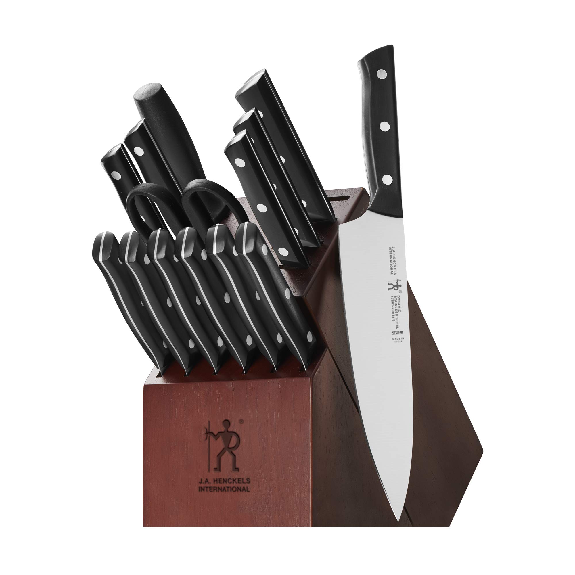 Version 1.0.0 HENCKELS Dynamic Razor-Sharp - Juego de cuchillos de 15 piezas, cuchillo de chef, cuchillo de pan, cuchillo de carne, di