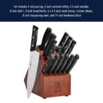 HENCKELS Dynamic Razor-Sharp - Juego de cuchillos de 15 piezas, cuchillo de chef, cuchillo de pan, cuchillo de carne, di
