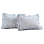 Juego de cama a rayas Lush Decor Triangle Home Fashions 16T003743 3 piezas tamaño King azul marino diseño rustico