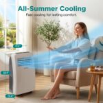 Aire acondicionado portátil con calefacción y deshumidificador SereneLife SLACHT128 12000 BTU habitaciones hasta 51 m2 c