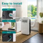 Aire acondicionado portátil con calefacción y deshumidificador SereneLife SLACHT128 12000 BTU habitaciones hasta 51 m2 c