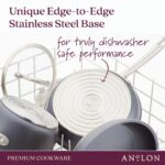 Batería de cocina Anolon Accolade 81133 juego de ollas y sartenes antiadherentes anodizado forjado para inducción 12 pie