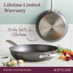 Batería de cocina Anolon Accolade 81133 juego de ollas y sartenes antiadherentes anodizado forjado para inducción 12 pie