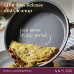 Batería de cocina Anolon Accolade 81133 juego de ollas y sartenes antiadherentes anodizado forjado para inducción 12 pie