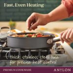 Batería de cocina Anolon Accolade 81133 juego de ollas y sartenes antiadherentes anodizado forjado para inducción 12 pie