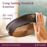 Batería de cocina Anolon Accolade 81133 juego de ollas y sartenes antiadherentes anodizado forjado para inducción 12 pie