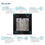 Estación de llenado de botellas dispensador de agua empotrable refrigerado Elkay Liv LBWD06BKK automático con filtro col