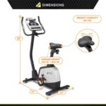 Bicicleta Estática Vertical Circuit Fitness AMZ-594U Resistencia Magnética 15 Programas Preestablecidos Capacidad 300 Li