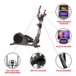 Máquina Elíptica Sunny Health Fitness SF-E3912 zancada 15.5 pulgadas capacidad 300 lb silenciosa cardio cuerpo completo