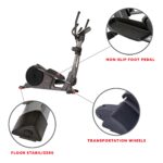 Máquina Elíptica Sunny Health Fitness SF-E3912 zancada 15.5 pulgadas capacidad 300 lb silenciosa cardio cuerpo completo