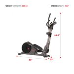 Máquina Elíptica Sunny Health Fitness SF-E3912 zancada 15.5 pulgadas capacidad 300 lb silenciosa cardio cuerpo completo