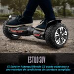 Gyroor Warrior 8.5 inch All Terrain Off Road Scooter with Bluetooth Speakers and LED Lights,Self Balancing Scooter for K