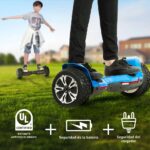 Gyroor Warrior 8.5 inch All Terrain Off Road Scooter with Bluetooth Speakers and LED Lights,Self Balancing Scooter for K