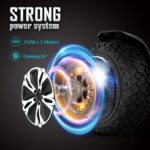 Gyroor Warrior 8.5 inch All Terrain Off Road Scooter with Bluetooth Speakers and LED Lights,Self Balancing Scooter for K