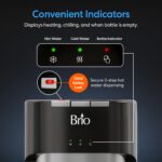 Dispensador Enfriador de Agua Brio CLBL420V2 Carga Inferior para Garrafón de 5 Galones 3 Temperaturas Caliente Ambiente