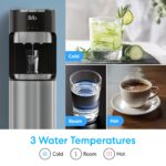 Dispensador Enfriador de Agua Brio CLBL420V2 Carga Inferior para Garrafón de 5 Galones 3 Temperaturas Caliente Ambiente