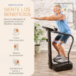 Plataforma de Vibración LifePro Rhythm LP-RYM-BLK Motor 1000W 99 Niveles Velocidad Capacidad 330 Lbs Monitor Frecuencia