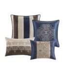 Juego de ropa de cama jacquard satinado Madison Park Essentials MPE10-814 24 piezas California King 104x92 pulgadas meda