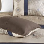 Juego de ropa de cama jacquard satinado Madison Park Essentials MPE10-814 24 piezas California King 104x92 pulgadas meda