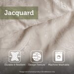 Juego de ropa de cama jacquard satinado Madison Park Essentials MPE10-814 24 piezas California King 104x92 pulgadas meda