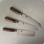 Shun Premier - Juego de cuchillos asiáticos planos de 3 piezas, incluye Kiritsuke de 8 pulgadas, Santoku de 7 pulgadas y