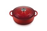 Cacerola horno holandés redondo poco profundo Le Creuset L2545-2267SS de hierro fundido 2.75 cuartos de galón color cere