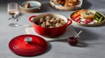 Cacerola horno holandés redondo poco profundo Le Creuset L2545-2267SS de hierro fundido 2.75 cuartos de galón color cere