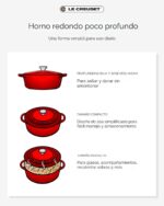 Cacerola horno holandés redondo poco profundo Le Creuset L2545-2267SS de hierro fundido 2.75 cuartos de galón color cere