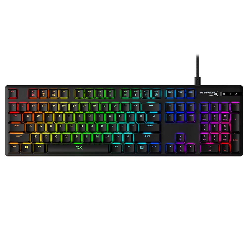 Version 1.0.0 Teclado Mecánico para Juegos HyperX Alloy Origins HX-KB6RDX-US Interruptores Lineales Rojos LED RGB Compacto