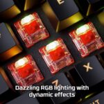 Teclado Mecánico para Juegos HyperX Alloy Origins HX-KB6RDX-US Interruptores Lineales Rojos LED RGB Compacto