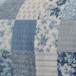 Juego de edredón Laura Ashley Revman Industries USHSA91126128 King algodón reversible estampado cachemira azul con funda
