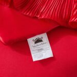 Juego de ropa de cama con edredón y volantes Tache Home Fashion VEHY4174-CK California King rojo