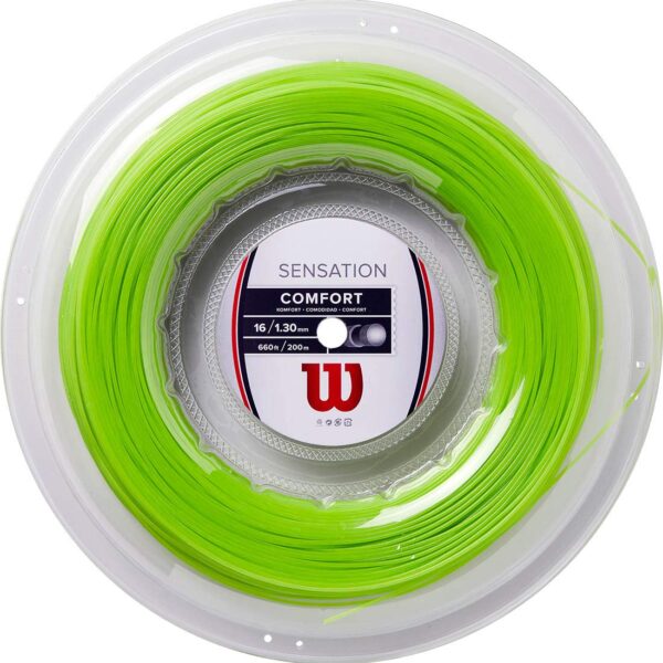 Wilson Sensation 16 - Cuerda de tenis verde neón