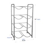 Soporte organizador para garrafones de agua Brio STM8BTGRY doble columna para 8 botellas color gris