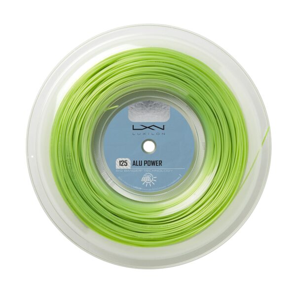 Luxilon ALU Power 125 - Cuerda de tenis (656.2 ft, color verde lima)