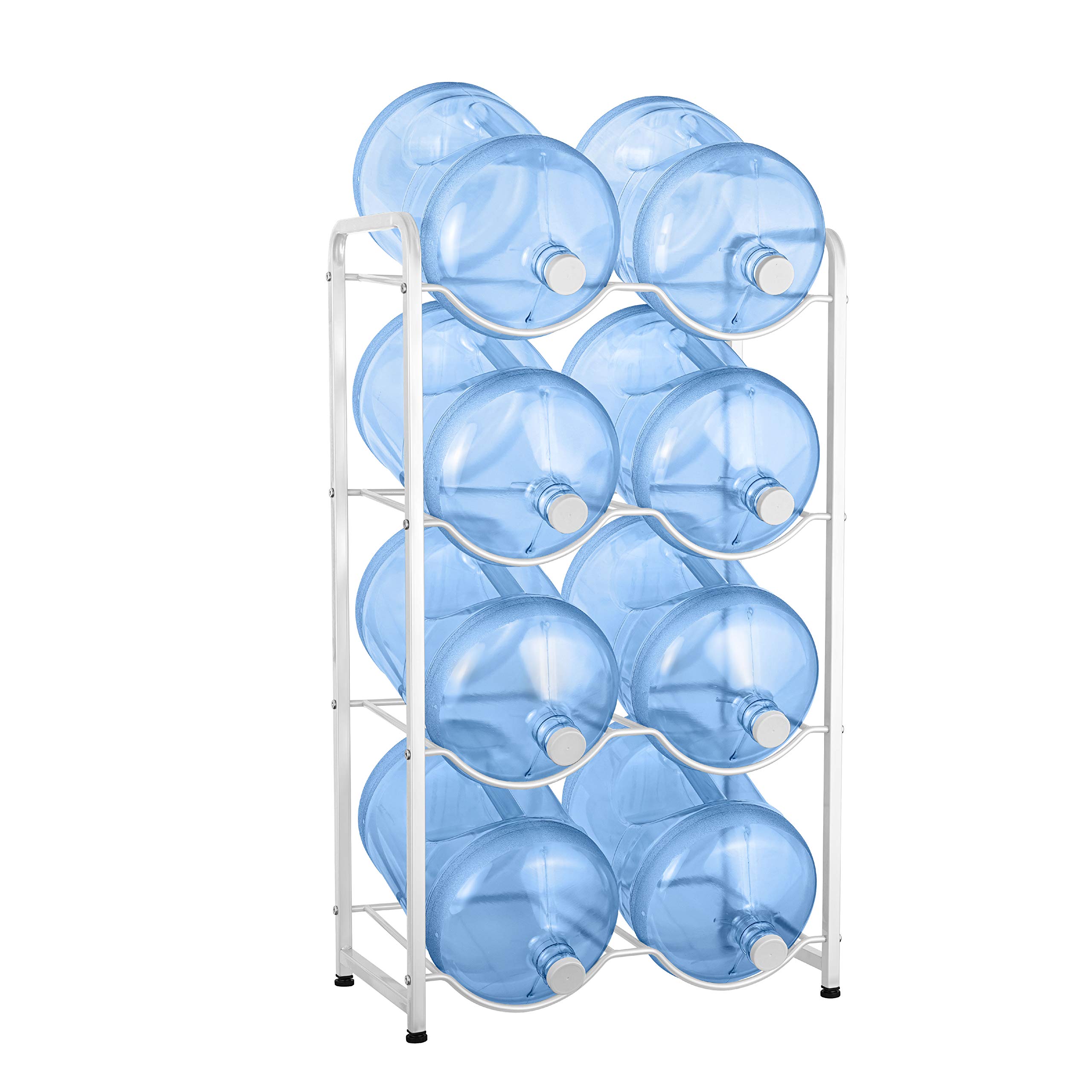 Version 1.0.0 Rack Organizador para Garrafones de Agua Brio STM8BTWHT de Doble Columna Blanco para 8 Botellas