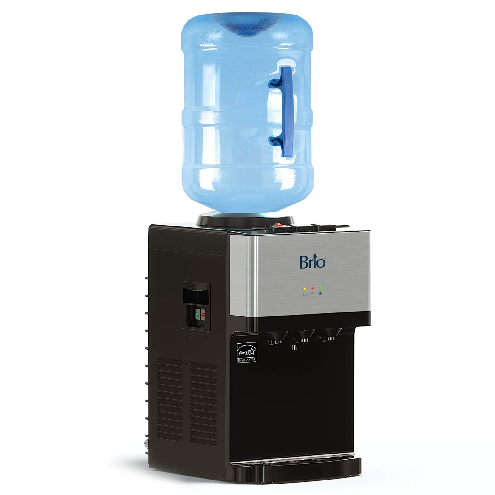 Version 1.0.0 Dispensador de agua de mesa carga superior Brio CLCTTL520 tres temperaturas agua fria caliente templada certificado Ener