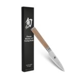 Cuchillo de pelar Shun Classic Blonde de 3.5 pulgadas, cuchillo japonés artesanal para verduras y frutas, núcleo VG-MAX