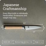 Cuchillo de pelar Shun Classic Blonde de 3.5 pulgadas, cuchillo japonés artesanal para verduras y frutas, núcleo VG-MAX