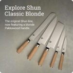 Cuchillo de pelar Shun Classic Blonde de 3.5 pulgadas, cuchillo japonés artesanal para verduras y frutas, núcleo VG-MAX