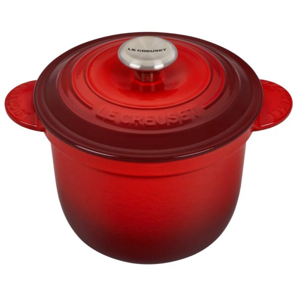 Arrocera de hierro fundido esmaltado con tapa e inserto de cerámica Le Creuset LS4101S-1867SS 2.1 litros 2.25 cuartos de
