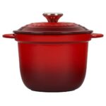 Arrocera de hierro fundido esmaltado con tapa e inserto de cerámica Le Creuset LS4101S-1867SS 2.1 litros 2.25 cuartos de