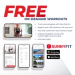 Maquina eliptica Sunny Health Fitness SF-E3889SMART resistencia ajustable sensor de pulso zancada larga entrenamiento cu