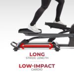Maquina eliptica Sunny Health Fitness SF-E3889SMART resistencia ajustable sensor de pulso zancada larga entrenamiento cu