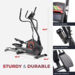 Maquina eliptica Sunny Health Fitness SF-E3889SMART resistencia ajustable sensor de pulso zancada larga entrenamiento cu