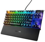 Teclado Mecánico Gaming TKL SteelSeries Apex 7 TKL 64747 Pantalla OLED Interruptores Marrones QWERTY