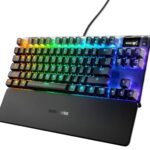 Teclado Mecánico Gaming TKL SteelSeries Apex 7 TKL 64747 Pantalla OLED Interruptores Marrones QWERTY