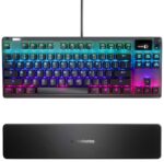 Teclado Mecánico Gaming TKL SteelSeries Apex 7 TKL 64747 Pantalla OLED Interruptores Marrones QWERTY