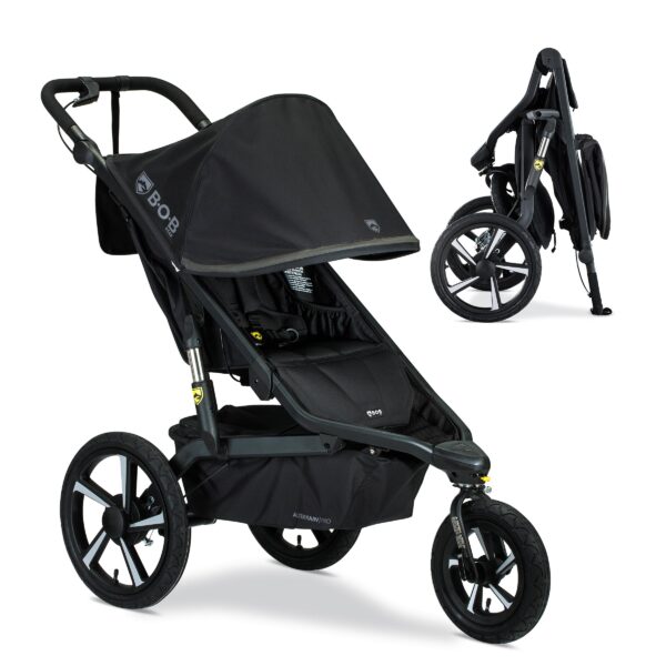BOB Gear Alterrain Pro - Cochecito para correr, para todo tipo de clima, suspensión SmoothShox, color negro